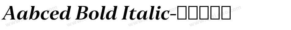 Aabced Bold Italic字体转换